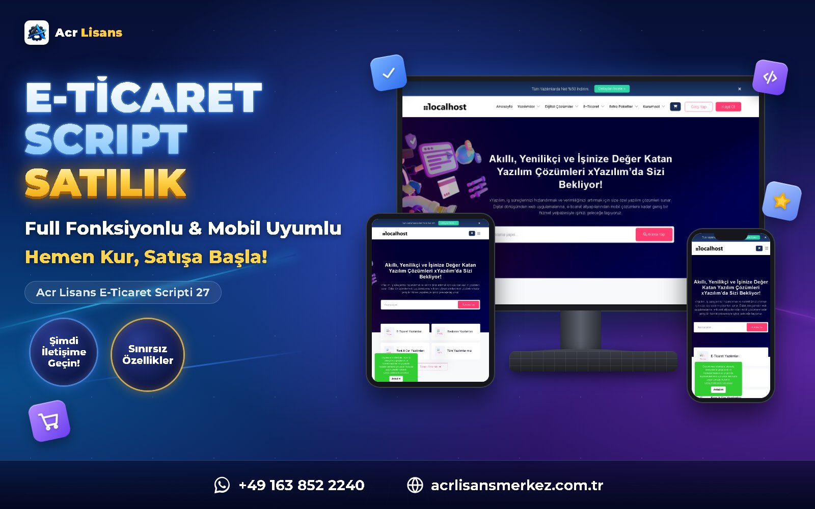 Acr Lisans E-Ticaret Scripti 27 ana ekran görüntüsü