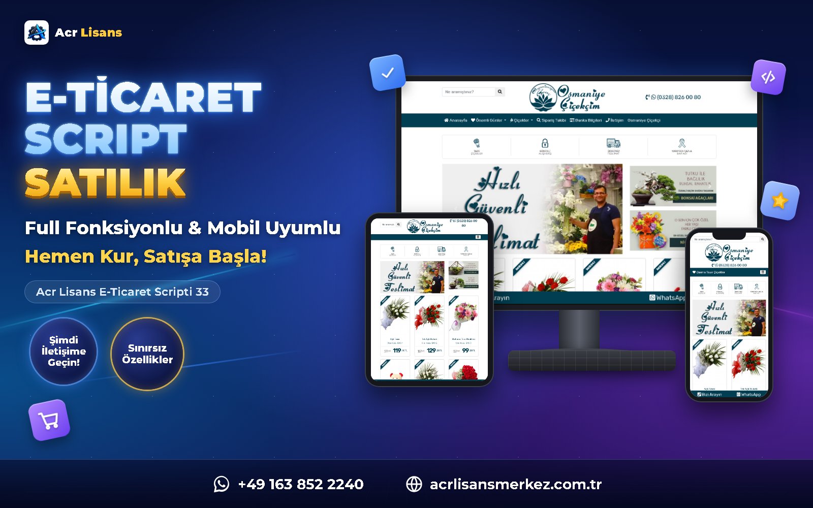 Acr Lisans E-Ticaret Scripti 33 ana ekran görüntüsü