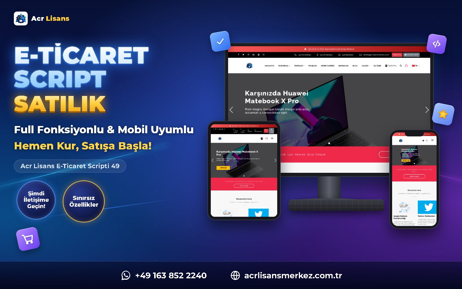 Acr Lisans E-Ticaret Scripti 49 ana ekran görüntüsü