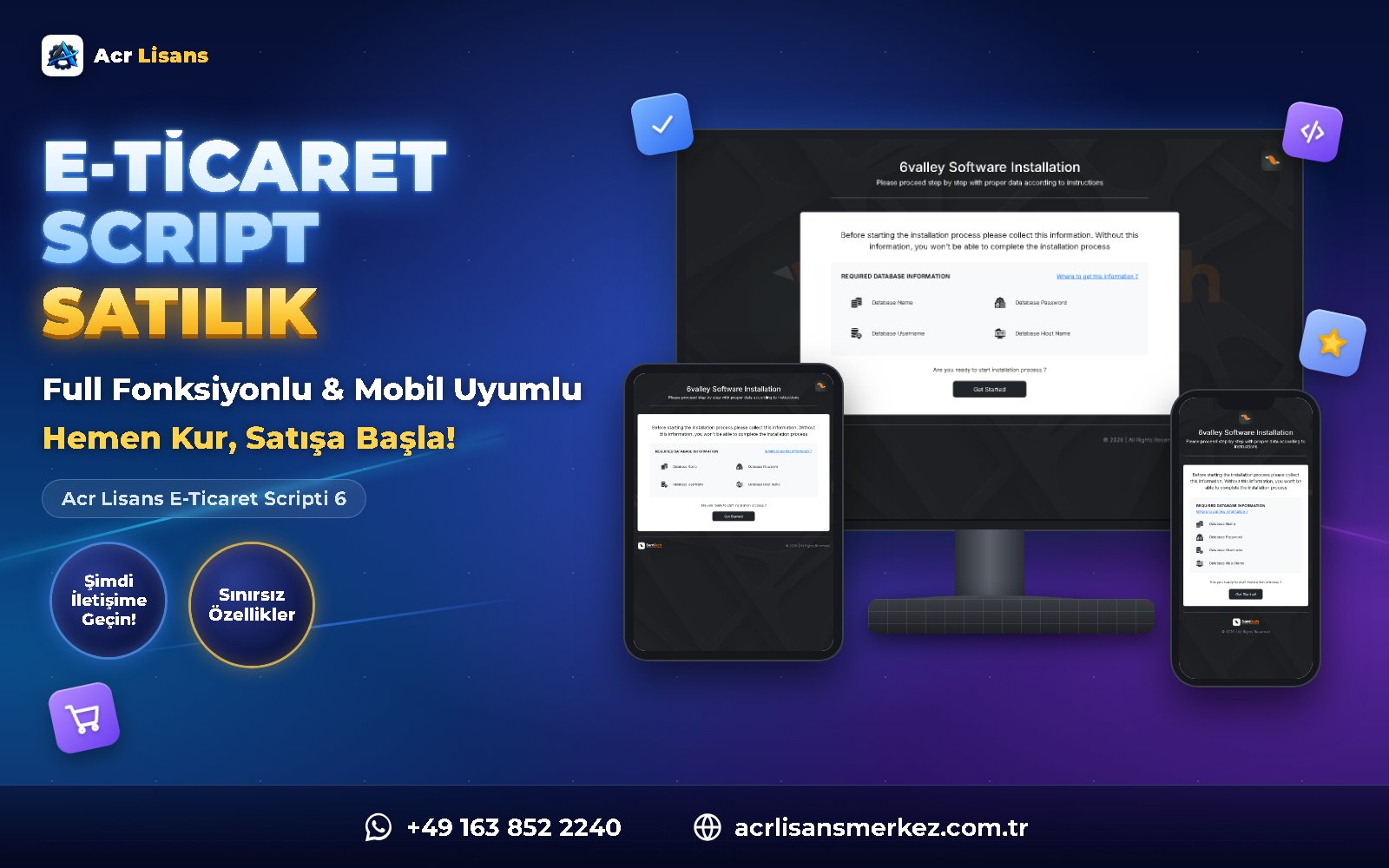 Acr Lisans E-Ticaret Scripti 6