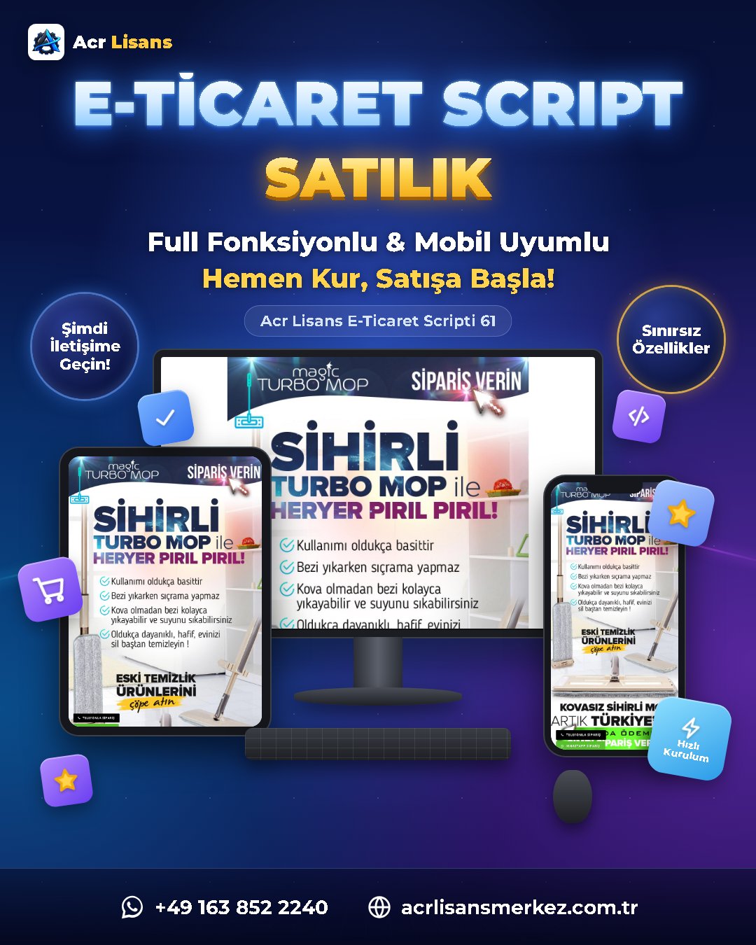 Acr Lisans E-Ticaret Scripti 61 ekran görüntüsü 1