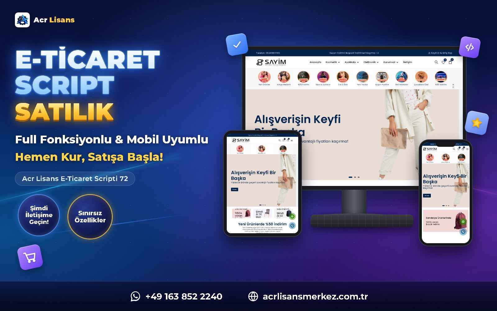 Acr Lisans E-Ticaret Scripti 72
