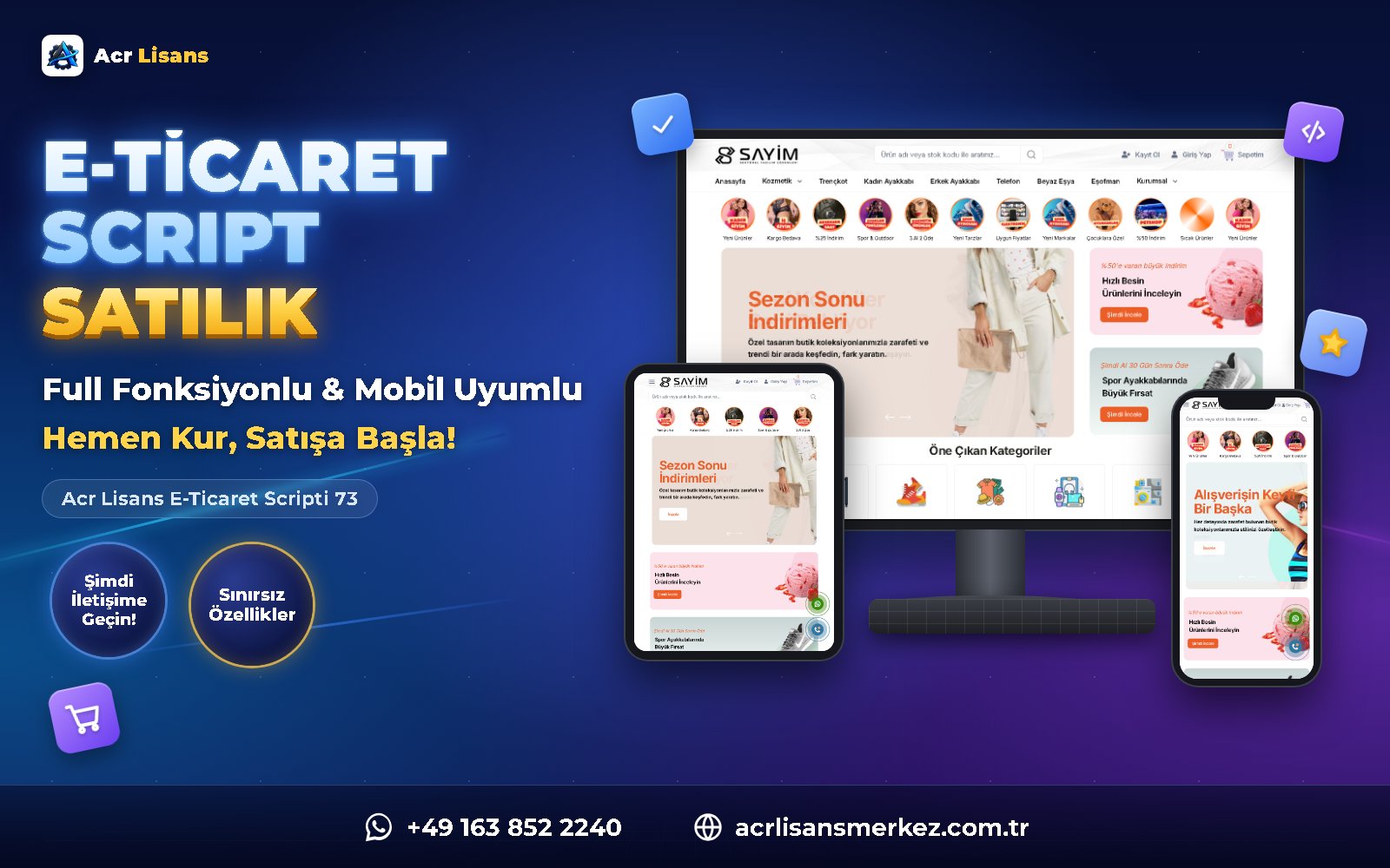 Acr Lisans E-Ticaret Scripti 73