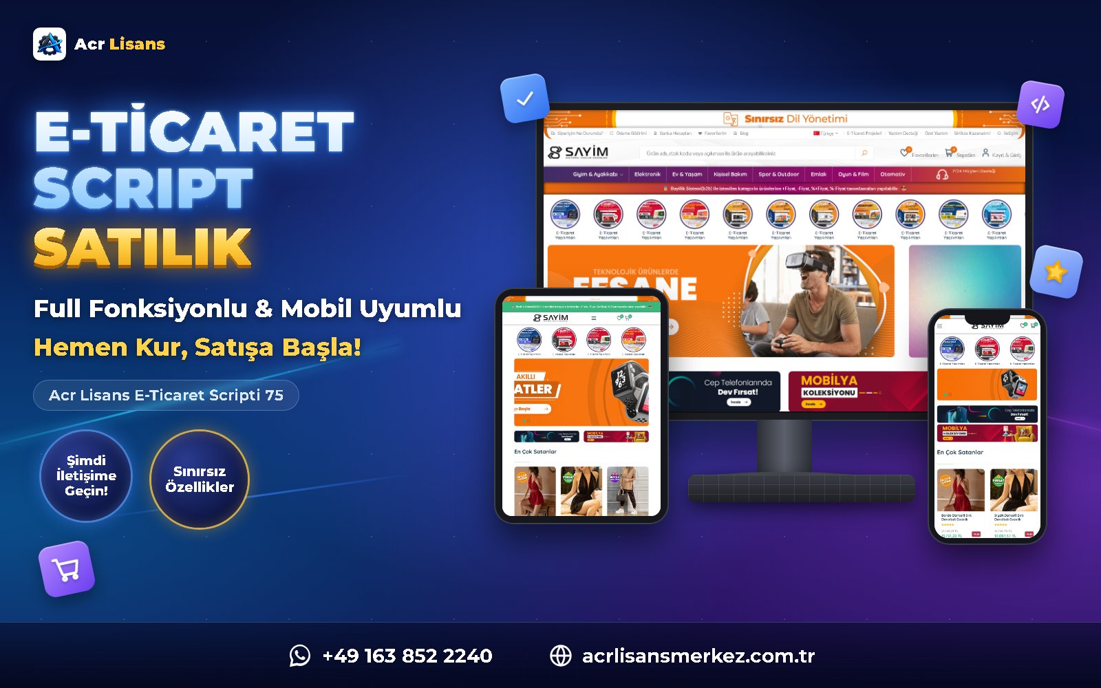 Acr Lisans E-Ticaret Scripti 75