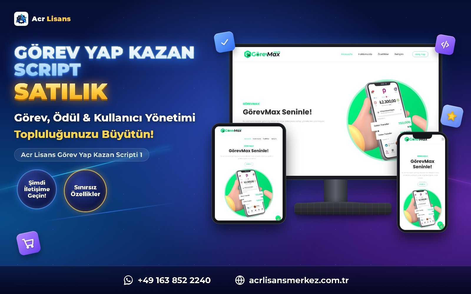 Acr Lisans Görev Yap Kazan Scripti 1