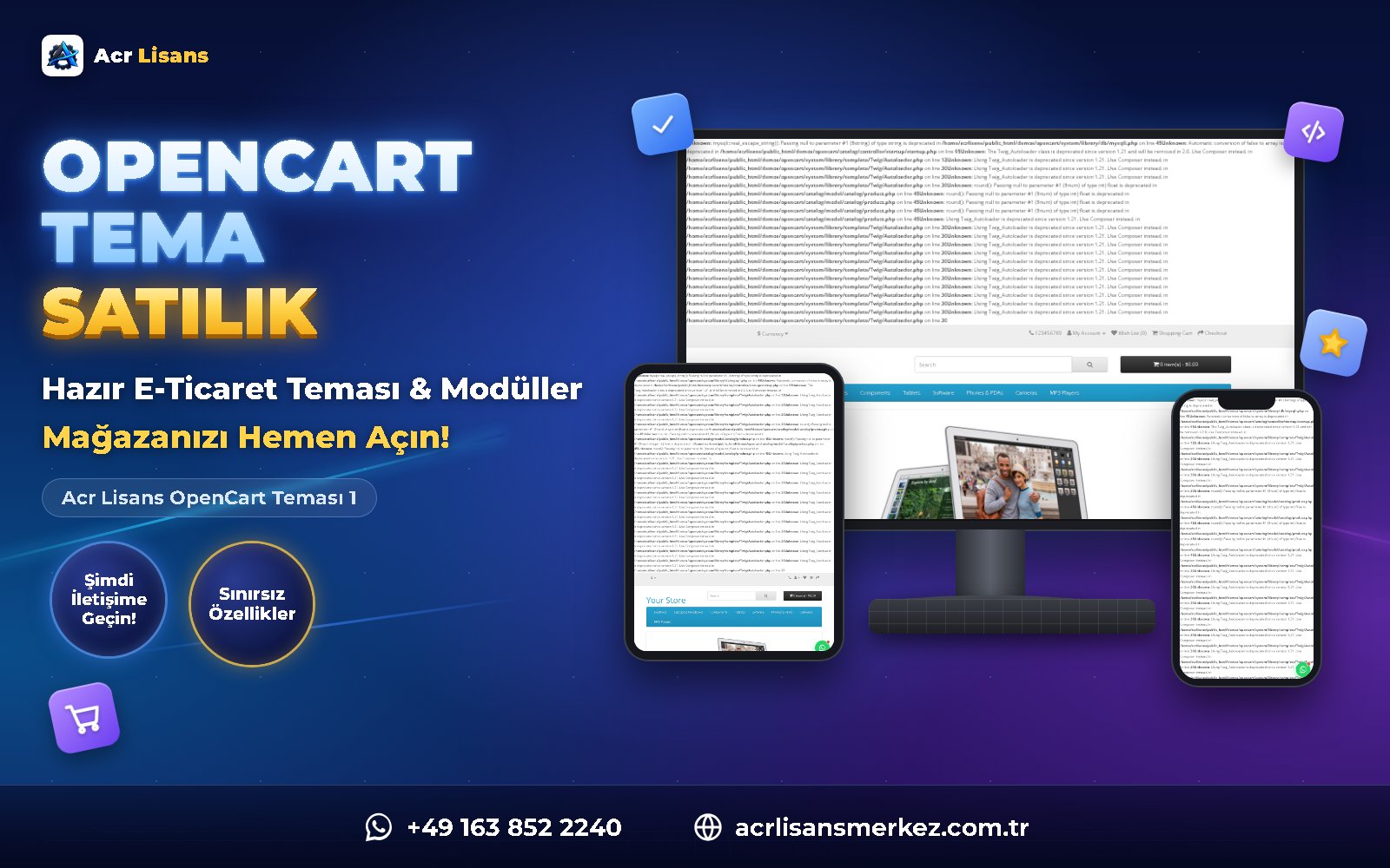 Acr Lisans OpenCart Teması 1