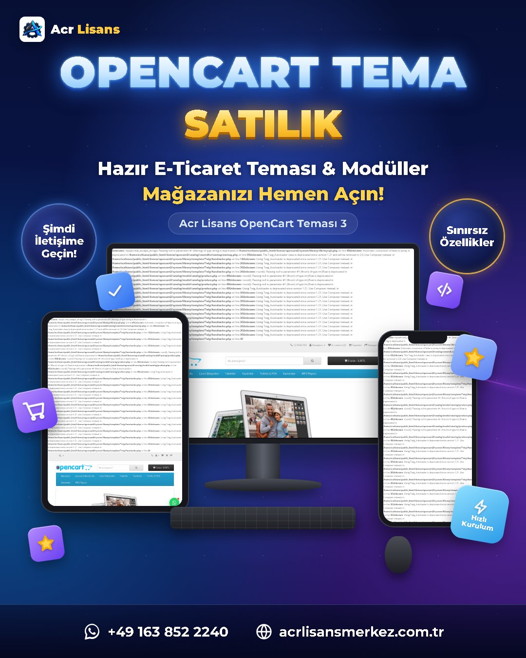 Acr Lisans OpenCart Teması 3 ekran görüntüsü 1