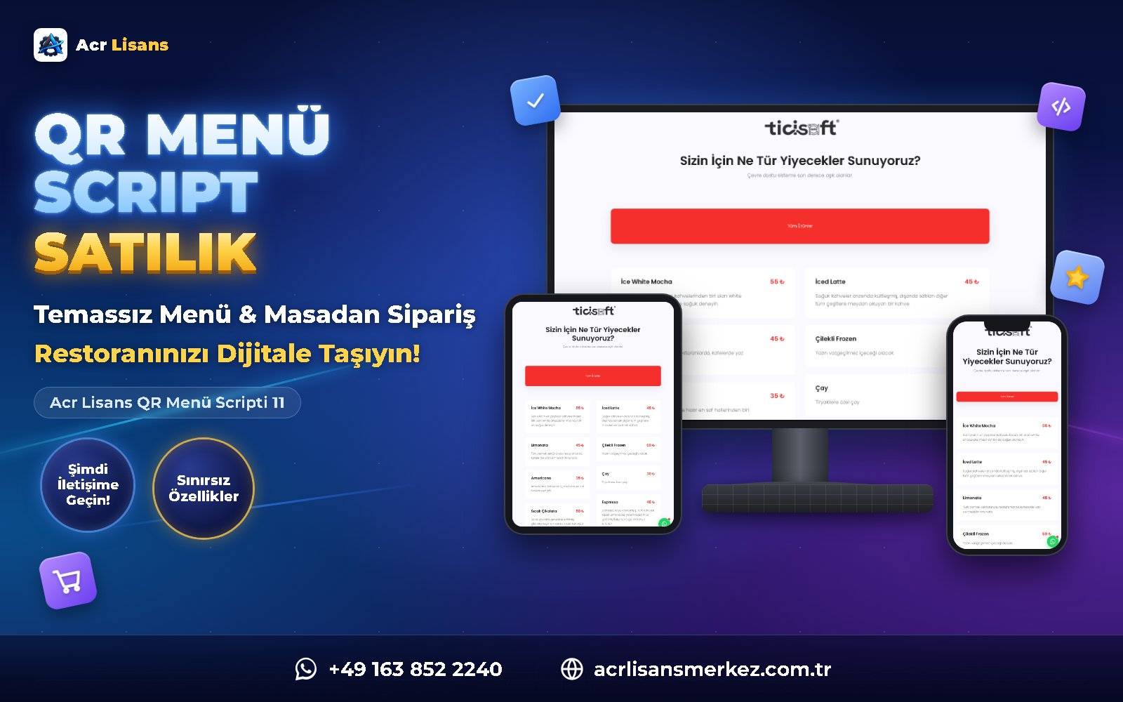 Acr Lisans QR Menü Scripti 11 ana ekran görüntüsü