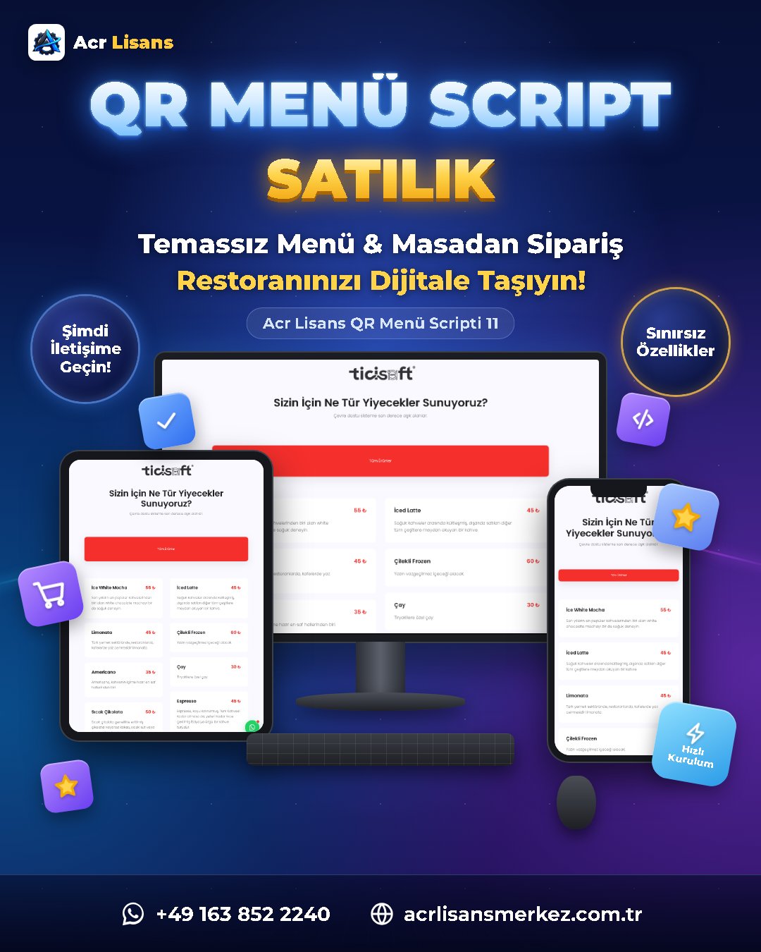 Acr Lisans QR Menü Scripti 11 ekran görüntüsü 1