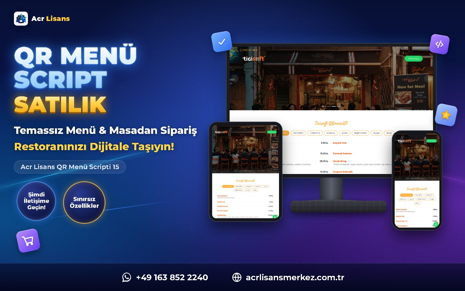 Acr Lisans QR Menü Scripti 15