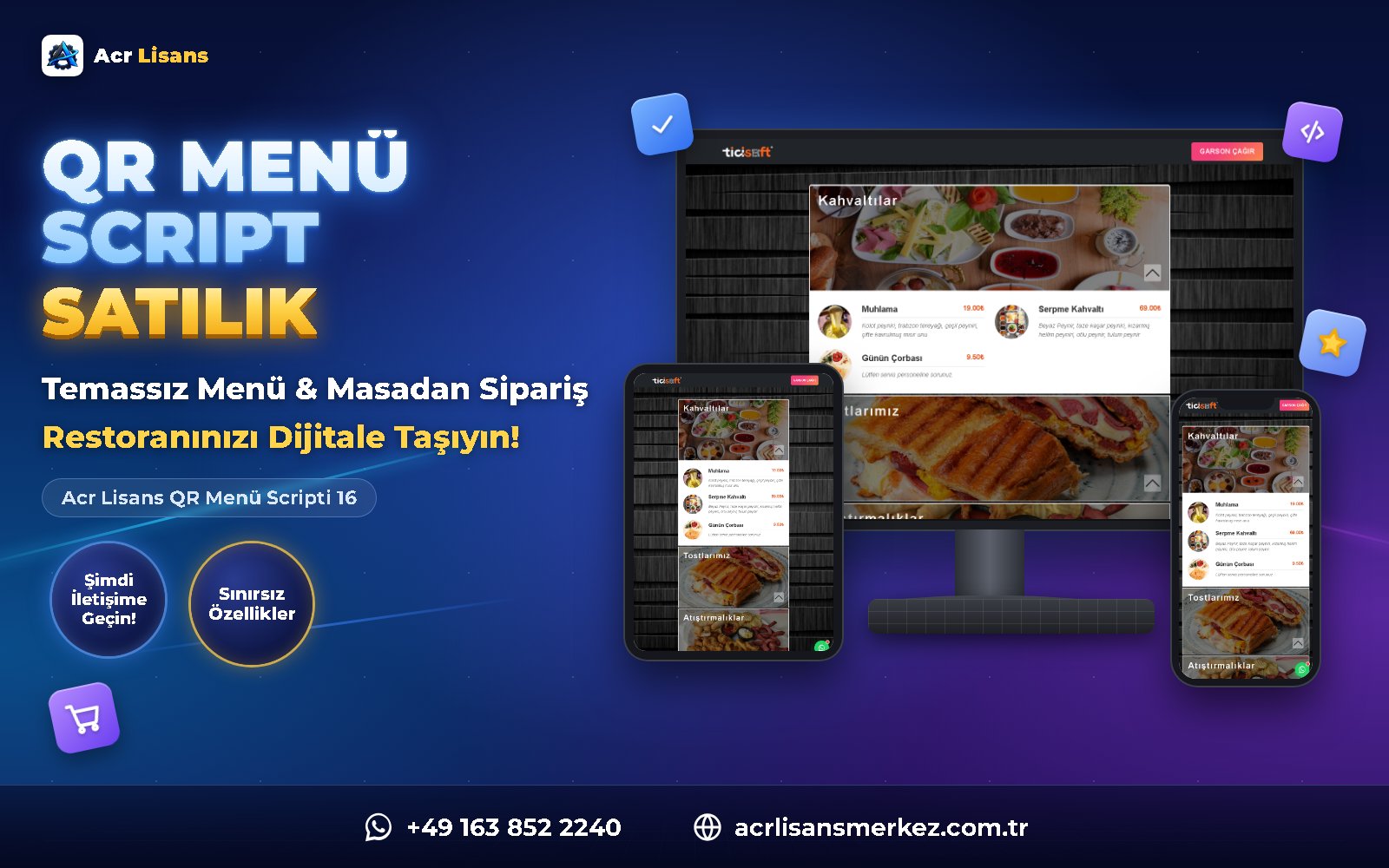 Acr Lisans QR Menü Scripti 16 ana ekran görüntüsü