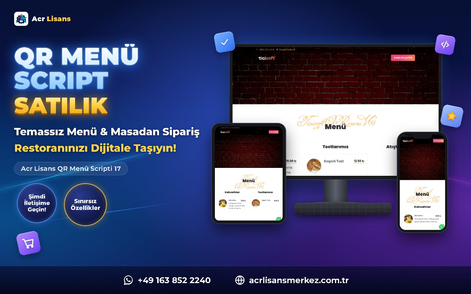 Acr Lisans QR Menü Scripti 17