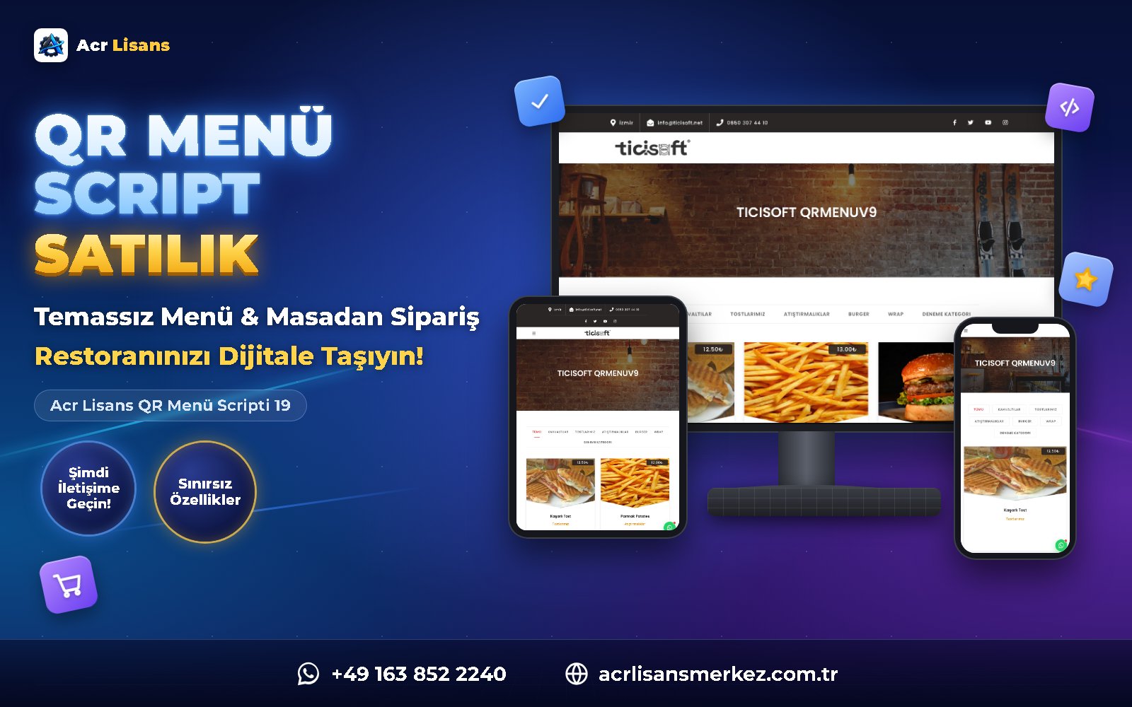 Acr Lisans QR Menü Scripti 19 ana ekran görüntüsü
