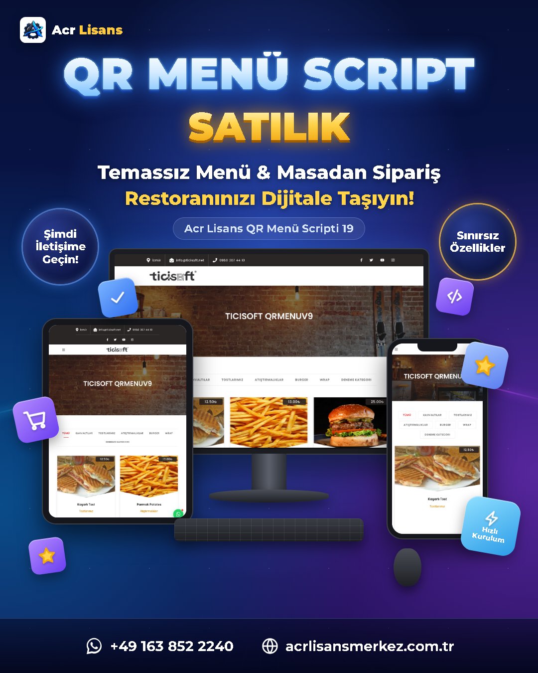 Acr Lisans QR Menü Scripti 19 ekran görüntüsü 1