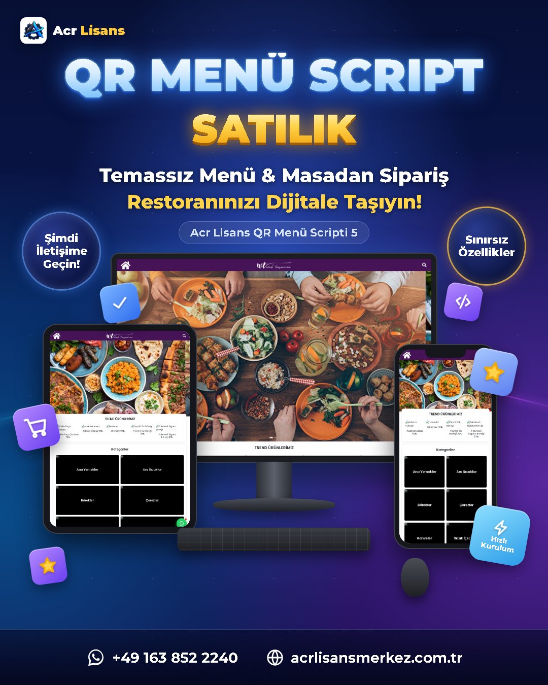 Acr Lisans QR Menü Scripti 5 ekran görüntüsü 1