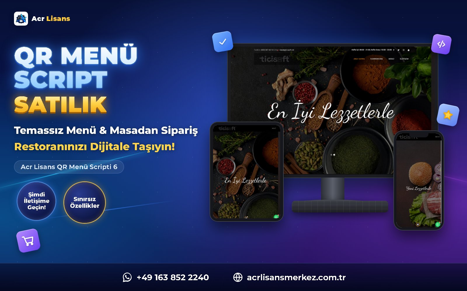 Acr Lisans QR Menü Scripti 6
