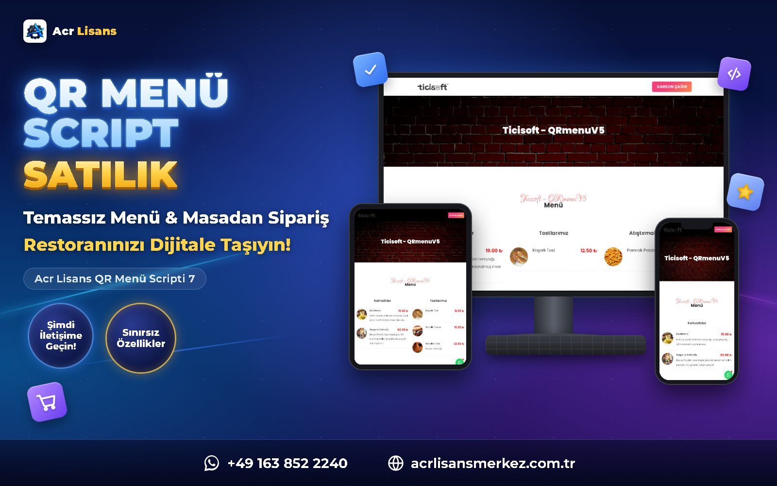 Acr Lisans QR Menü Scripti 7 ana ekran görüntüsü