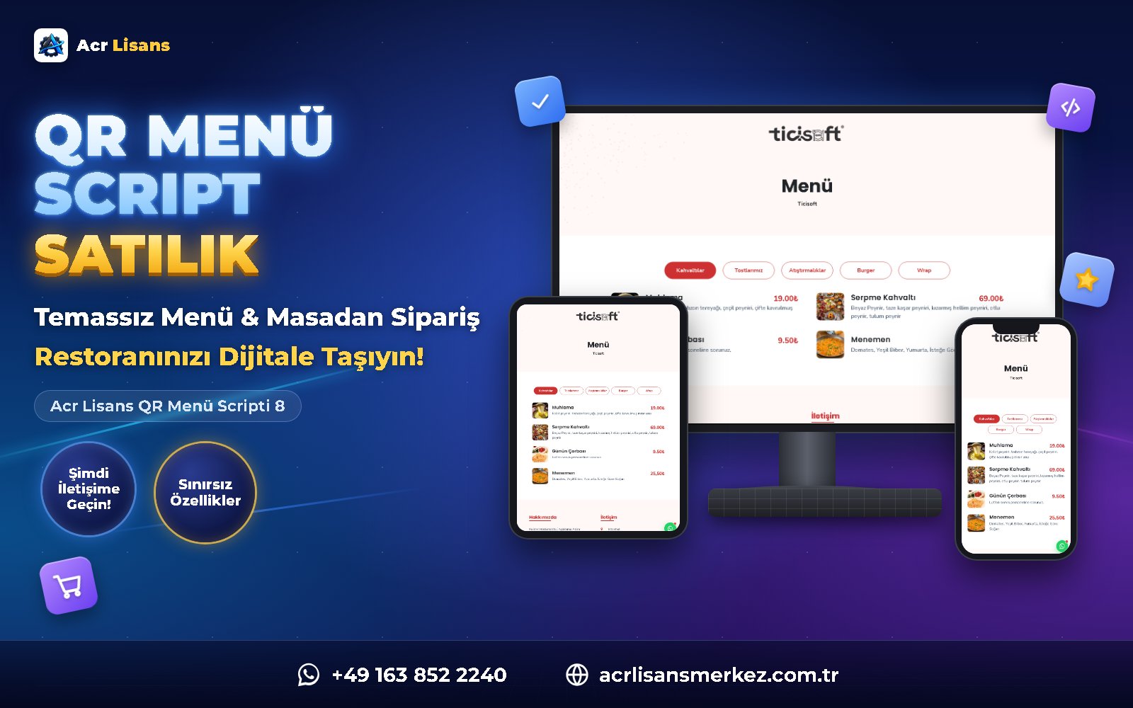 Acr Lisans QR Menü Scripti 8