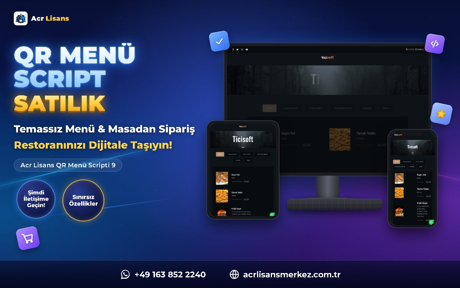 Acr Lisans QR Menü Scripti 9 ana ekran görüntüsü