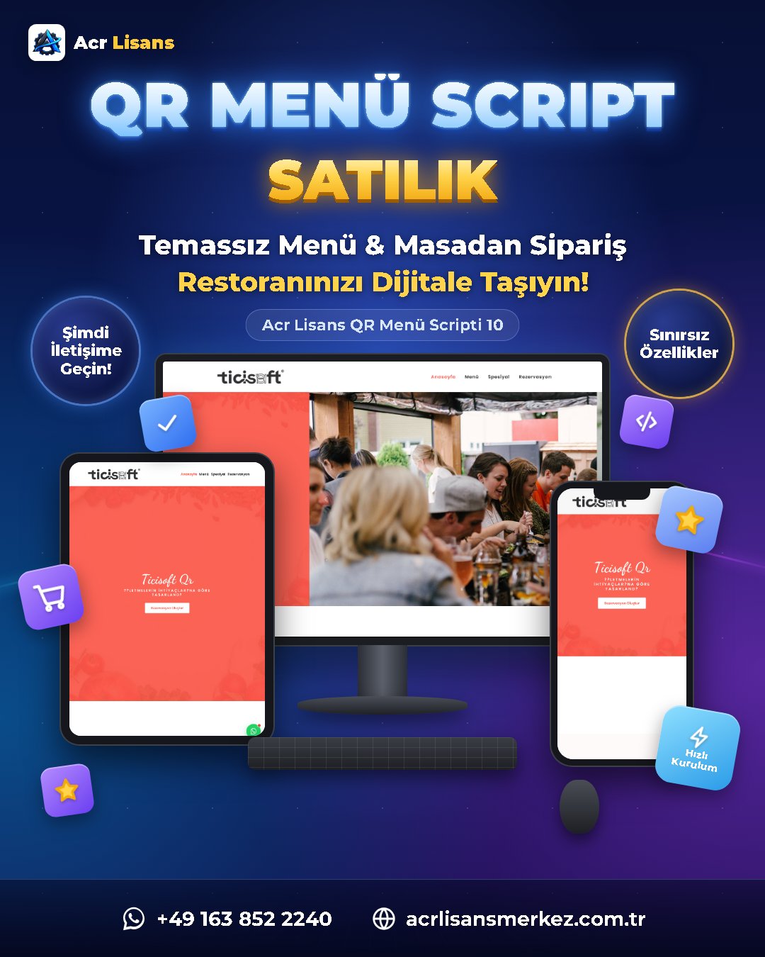 Acr Lisans QR Menü Scripti 10 ekran görüntüsü 1