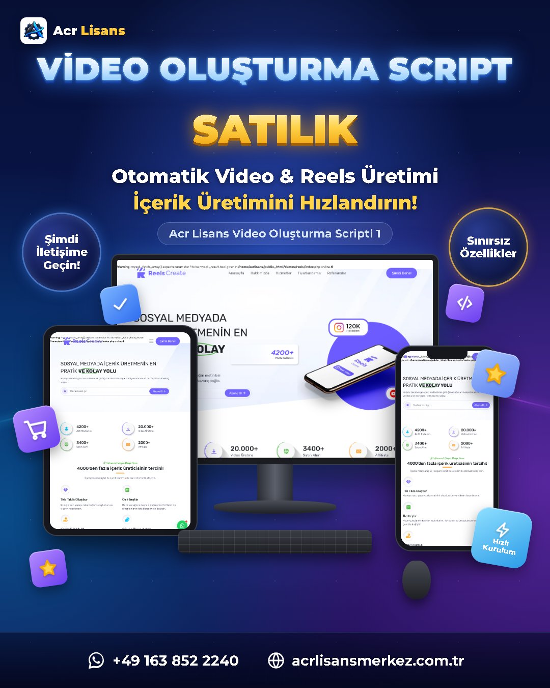 Acr Lisans Video Oluşturma Scripti 1 ekran görüntüsü 1