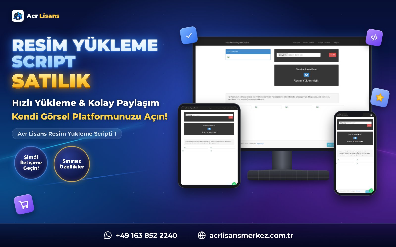 Acr Lisans Resim Yükleme Scripti 1 ana ekran görüntüsü