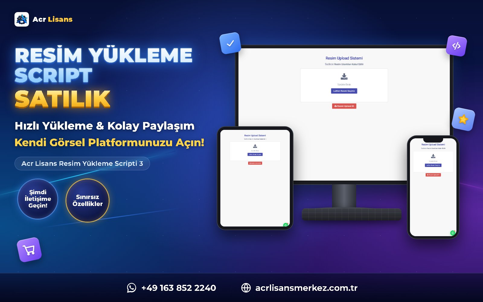 Acr Lisans Resim Yükleme Scripti 3 ana ekran görüntüsü