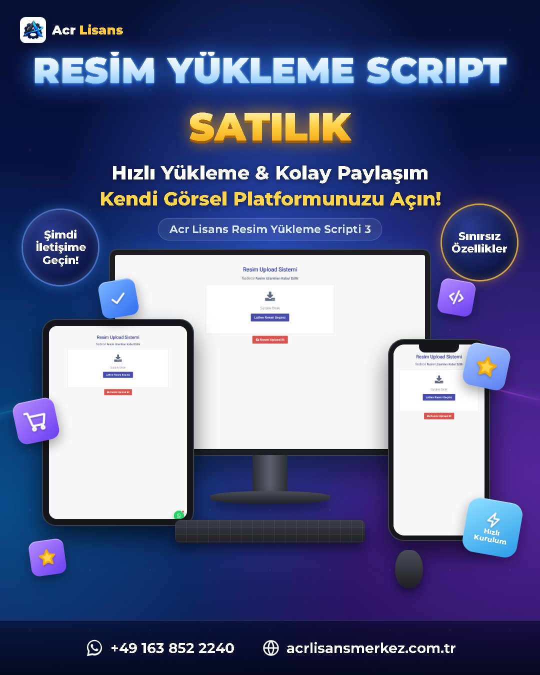 Acr Lisans Resim Yükleme Scripti 3 ekran görüntüsü 1