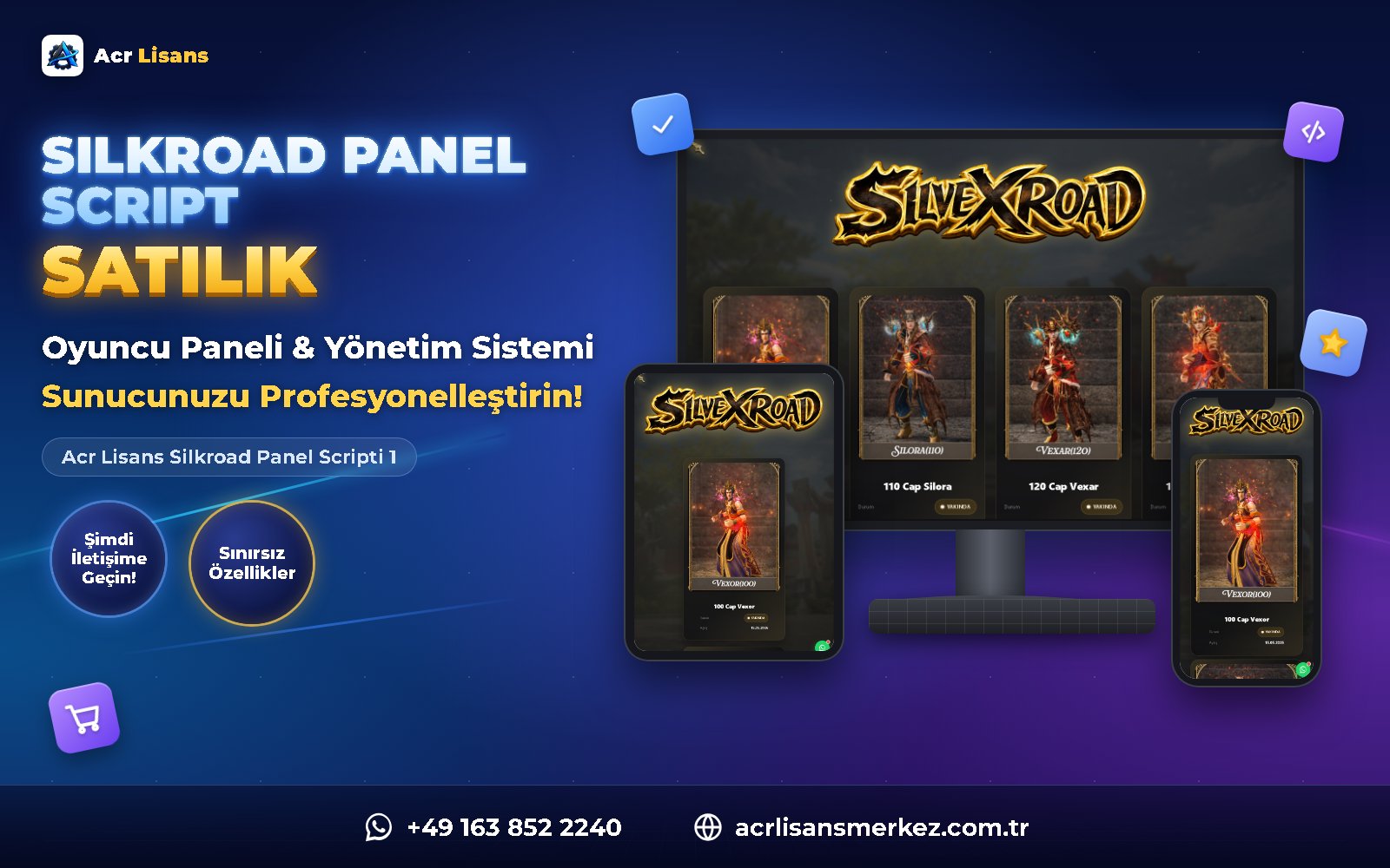 Acr Lisans Silkroad Panel Scripti 1 ana ekran görüntüsü