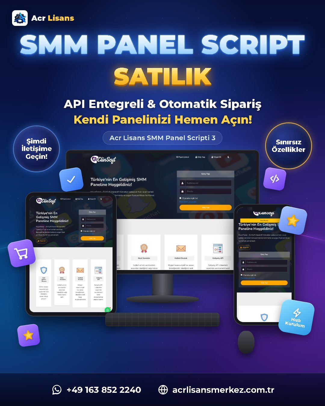 Acr Lisans SMM Panel Scripti 3 ekran görüntüsü 1
