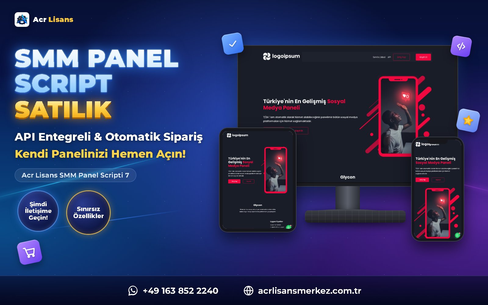 Acr Lisans SMM Panel Scripti 7 ana ekran görüntüsü