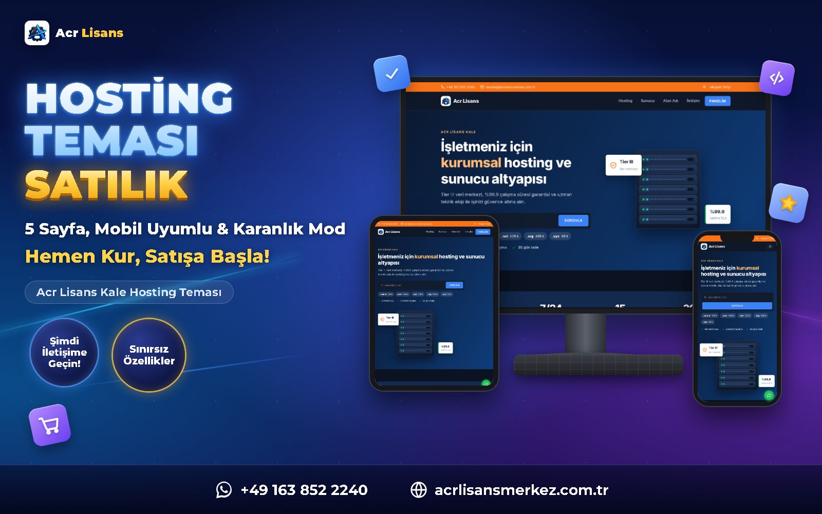 Acr Lisans Kale Hosting Teması
