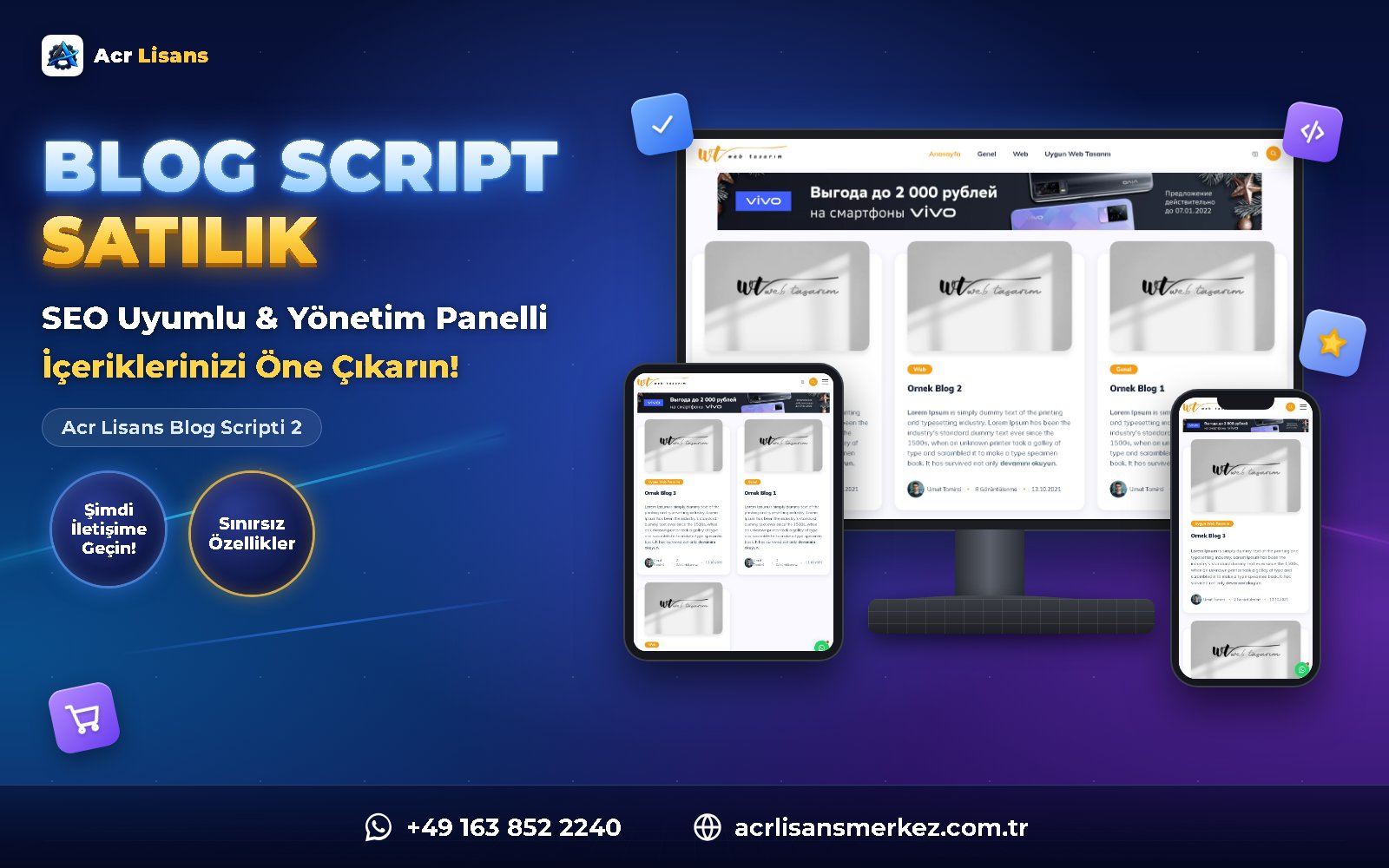 Acr Lisans Blog Scripti 2 ana ekran görüntüsü