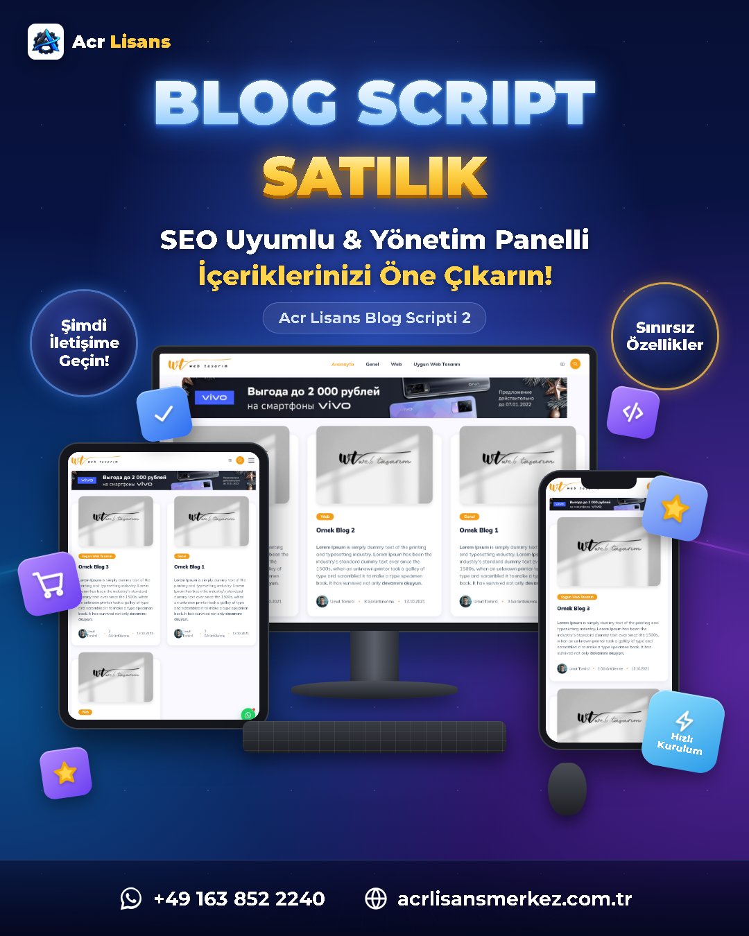 Acr Lisans Blog Scripti 2 ekran görüntüsü 1