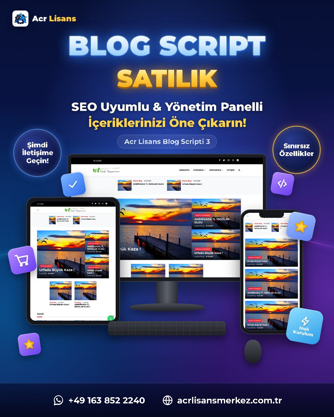 Acr Lisans Blog Scripti 3 ekran görüntüsü 1