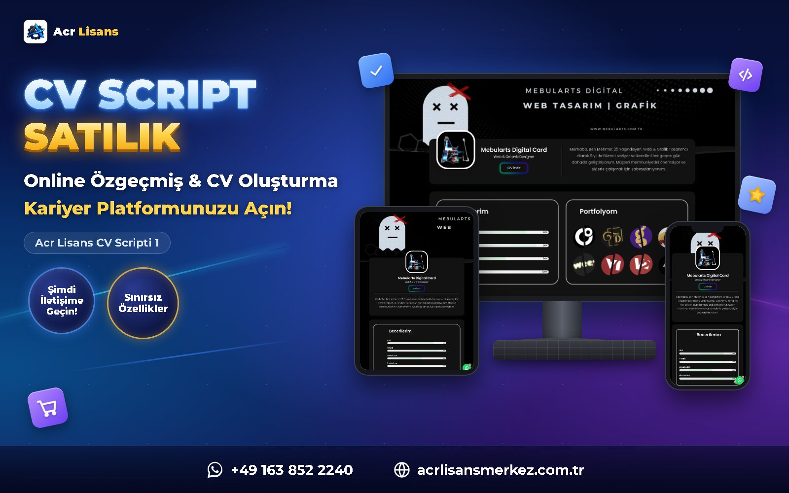 Acr Lisans CV Scripti 1 ana ekran görüntüsü