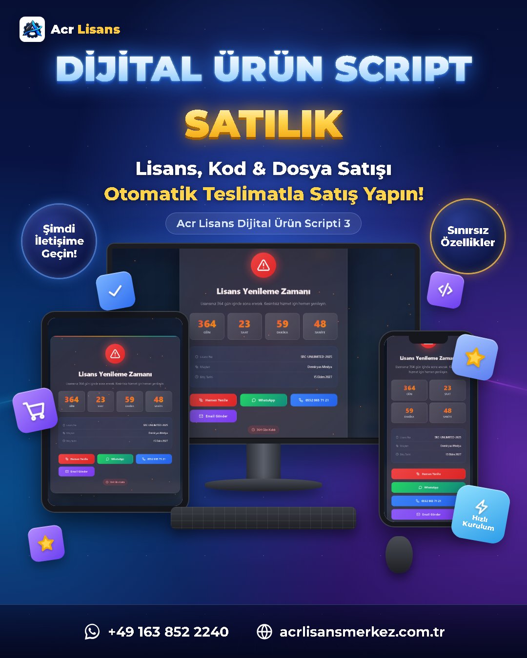 Acr Lisans Dijital Ürün Scripti 3 ekran görüntüsü 1
