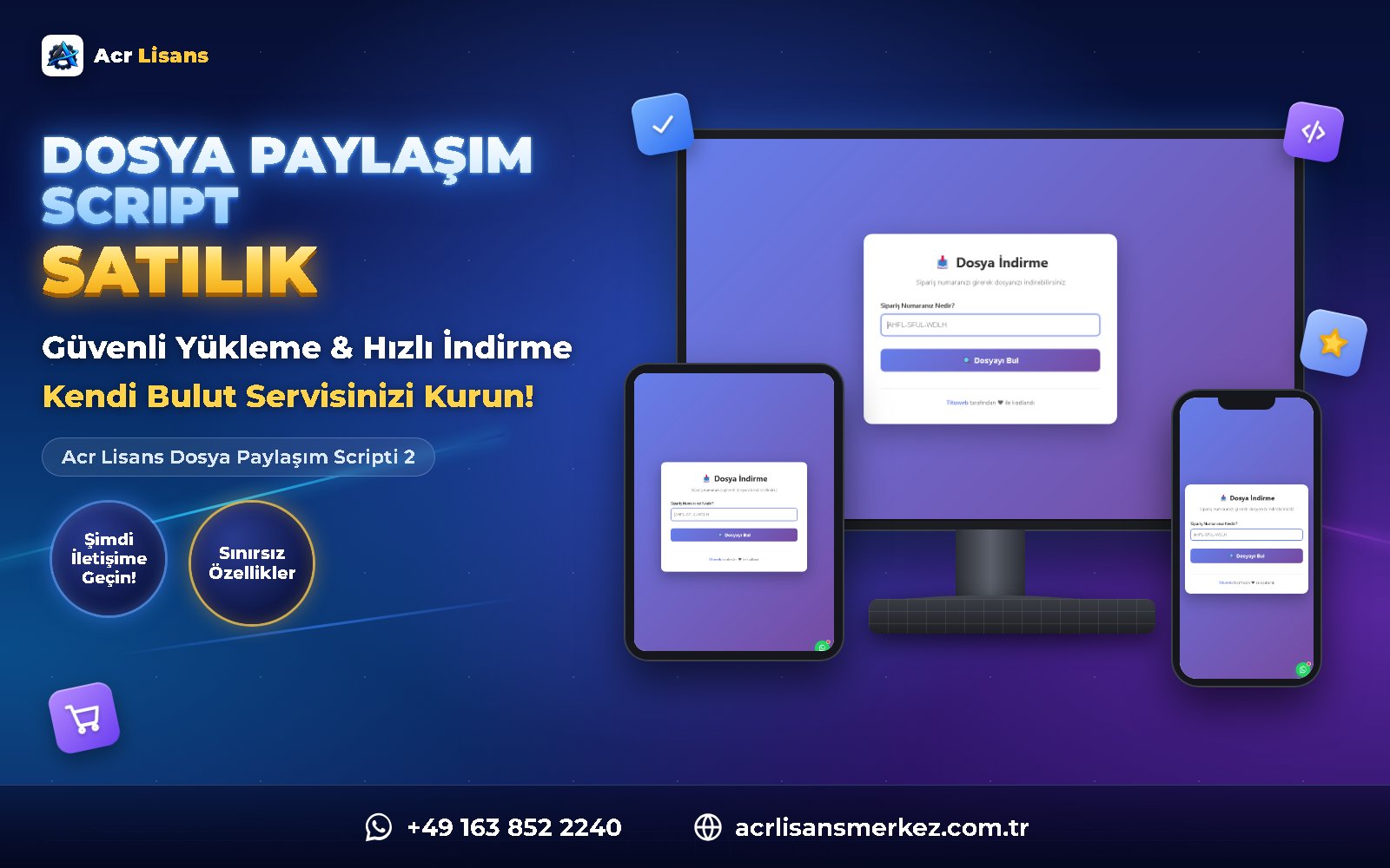 Acr Lisans Dosya Paylaşım Scripti 2 ana ekran görüntüsü