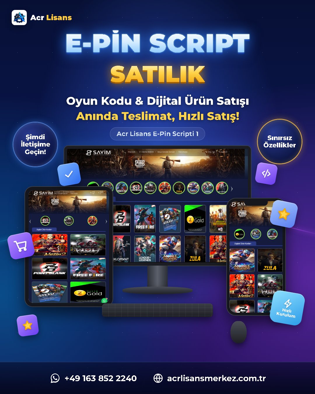 Acr Lisans E-Pin Scripti 1 ekran görüntüsü 1