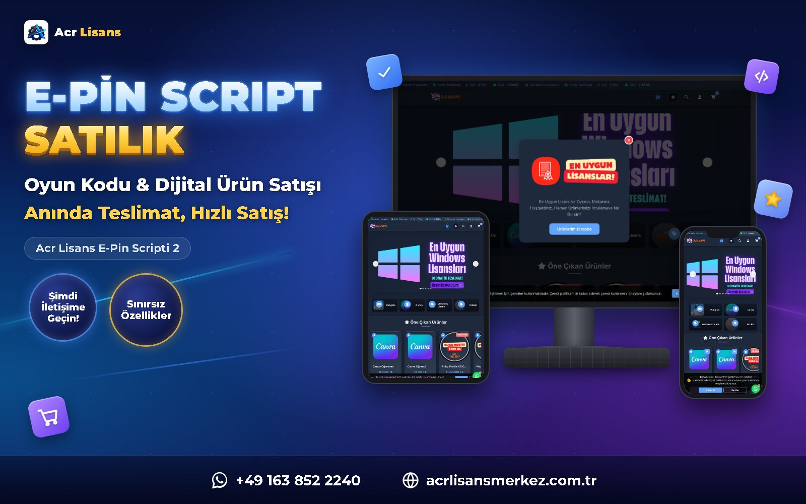Acr Lisans E-Pin Scripti 2 ana ekran görüntüsü