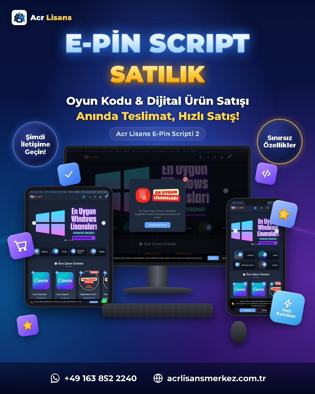 Acr Lisans E-Pin Scripti 2 ekran görüntüsü 1
