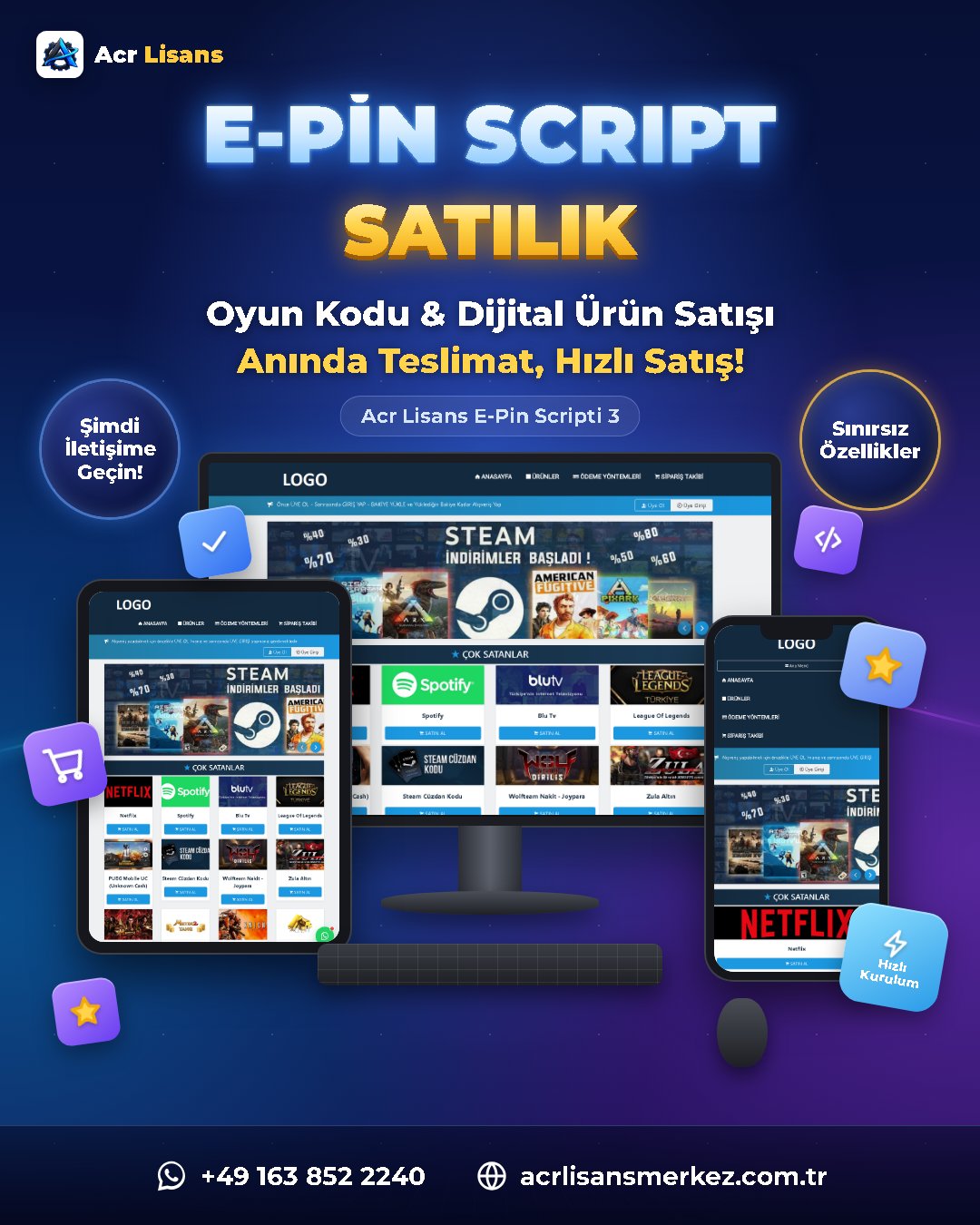 Acr Lisans E-Pin Scripti 3 ekran görüntüsü 1