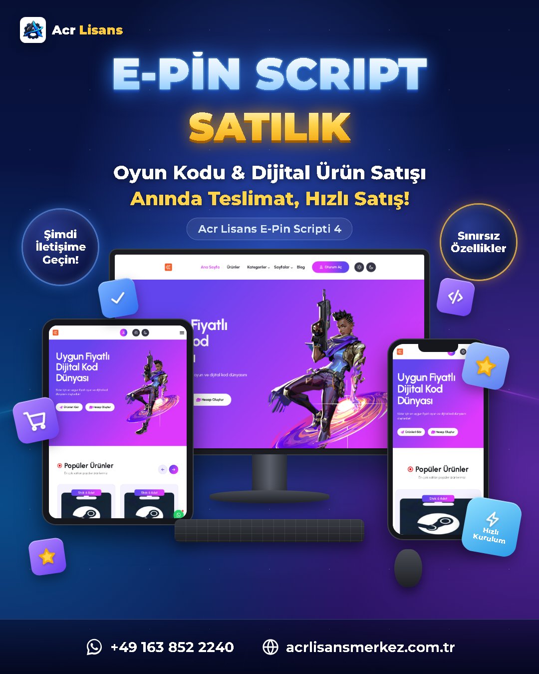 Acr Lisans E-Pin Scripti 4 ekran görüntüsü 1