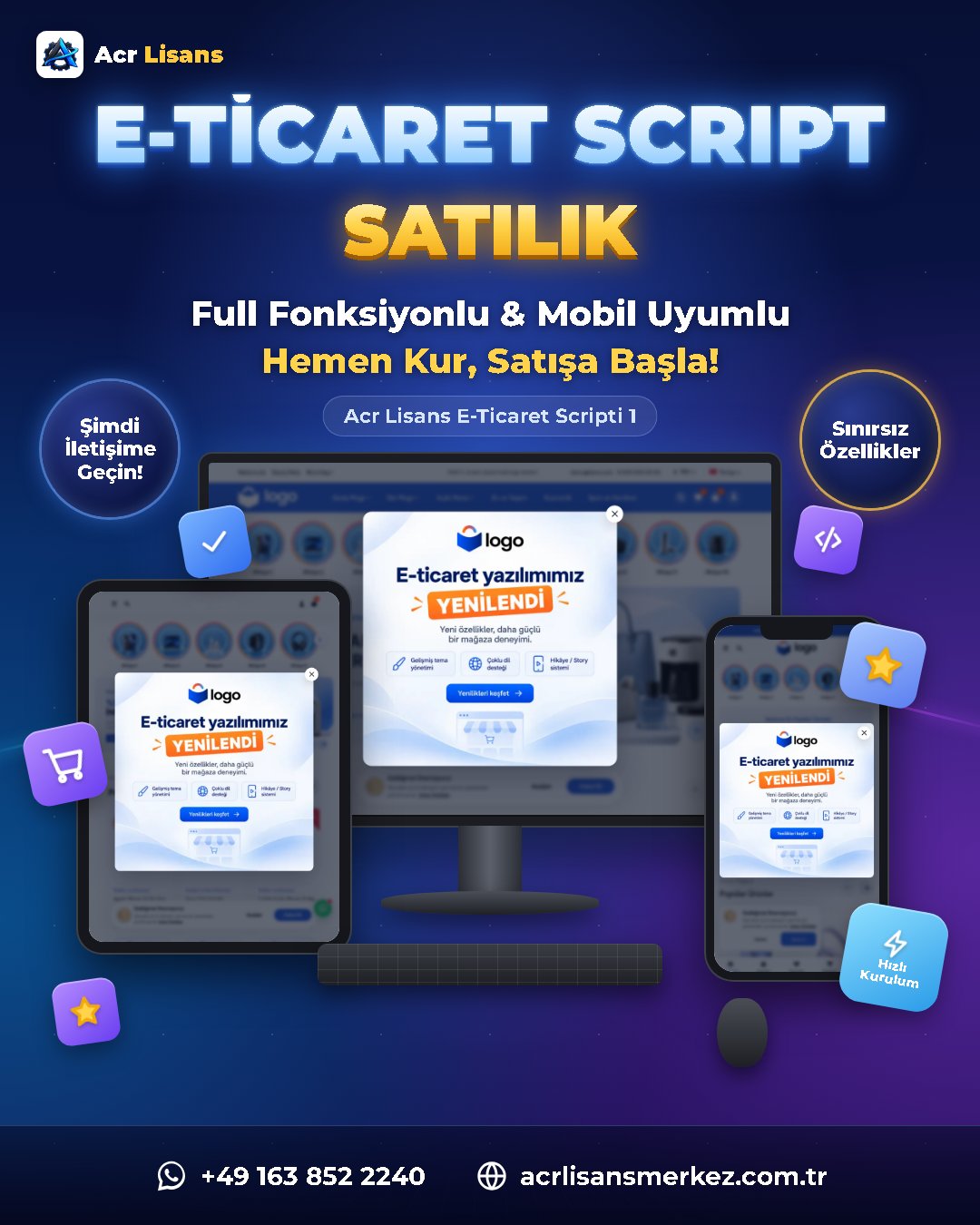 Acr Lisans E-Ticaret Scripti 1 ekran görüntüsü 1